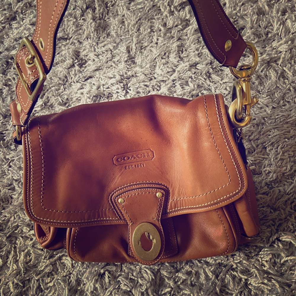 Coach leather bag. Gently used.